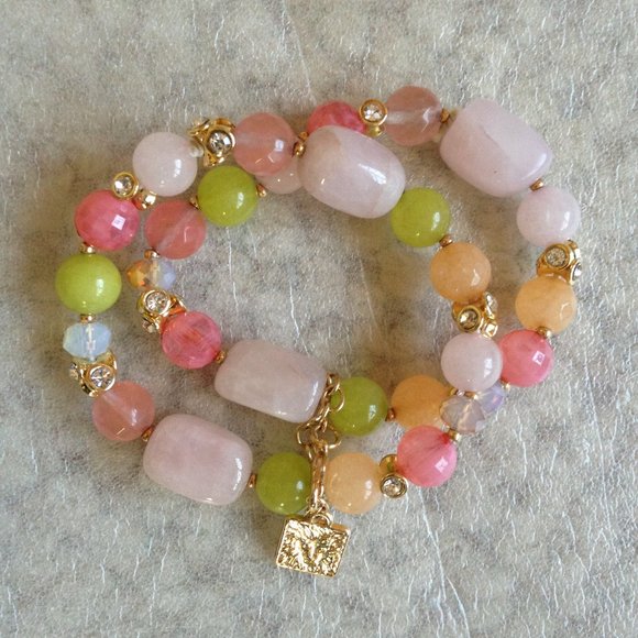 ANNE KLEIN - Crystal Beaded Bracelets - New, no Tag - Picture 1 of 4